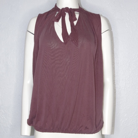 Free People Sleeveless Top Open Back Size Large Mauve - Picture 1 of 5